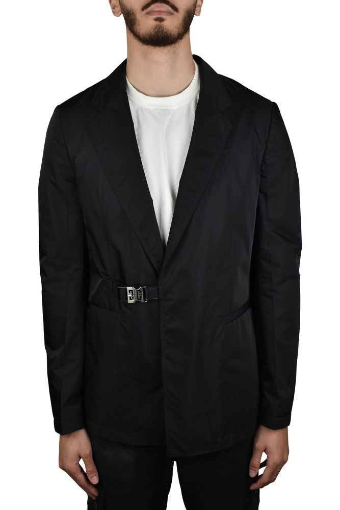 Givenchy Tailored Black Nylon Jacket With Silver-Tone Fastening