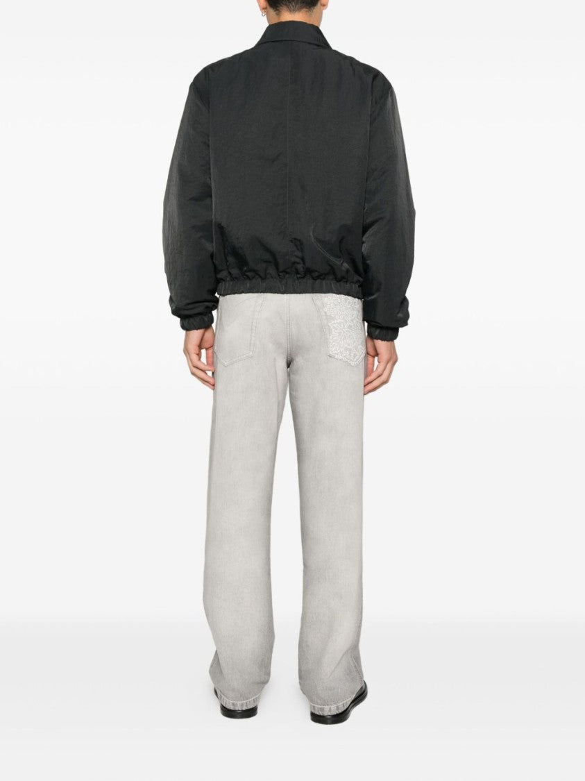 Ami Paris Anthracite Black Point Collar Zip Jacket