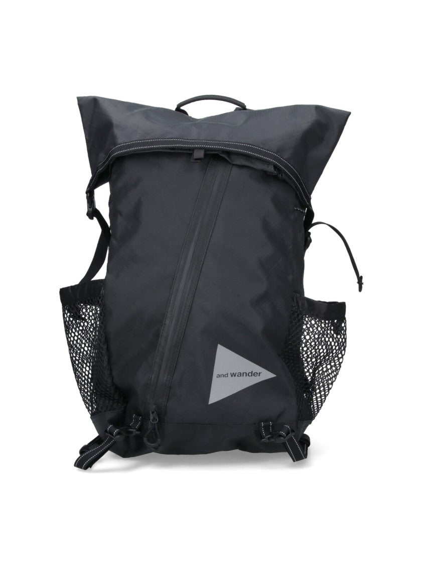 And Wander Black Functional Ecopack 18L Fabric Backpack