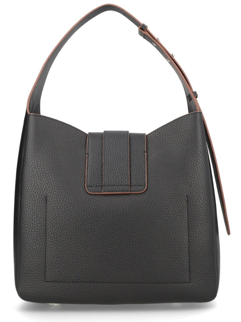 Hogan Black Trend H Shaped Flap Shoulder Bag