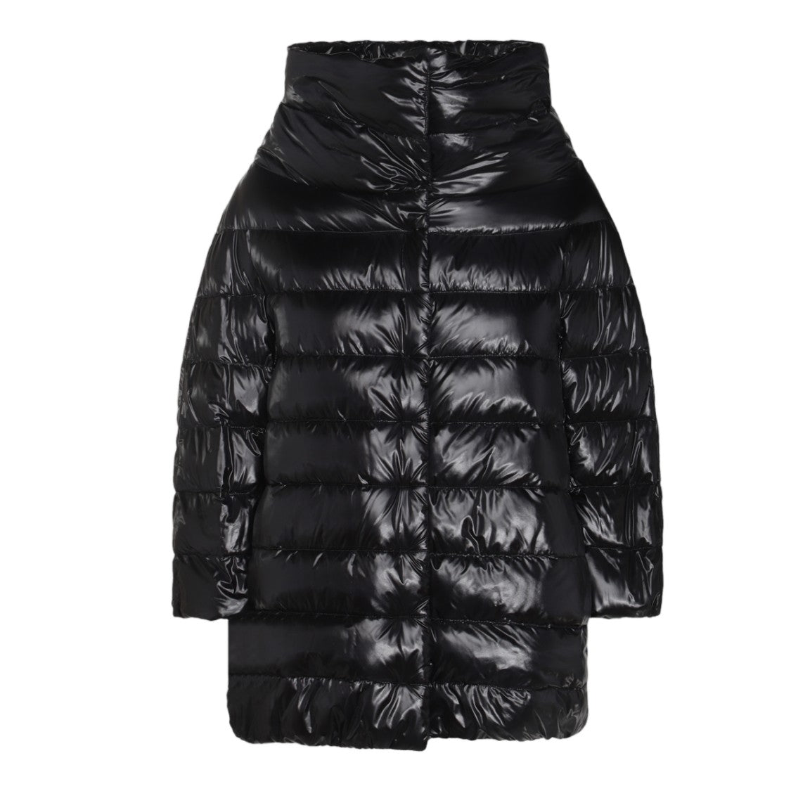 Herno Glossy Quilted Down Coat With Structured Collar