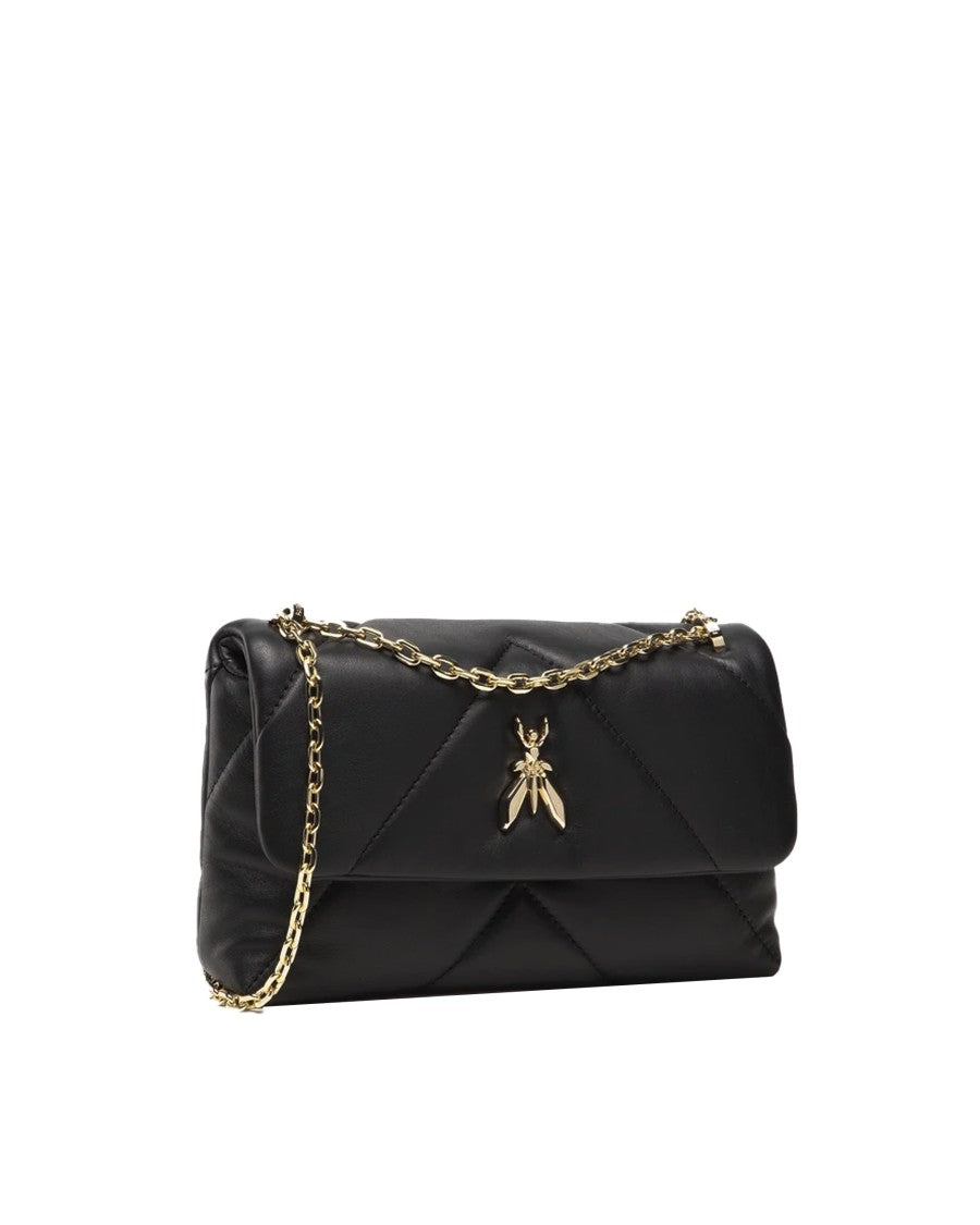 Patrizia Pepe Fly Puffy Crossbody Bag In Black