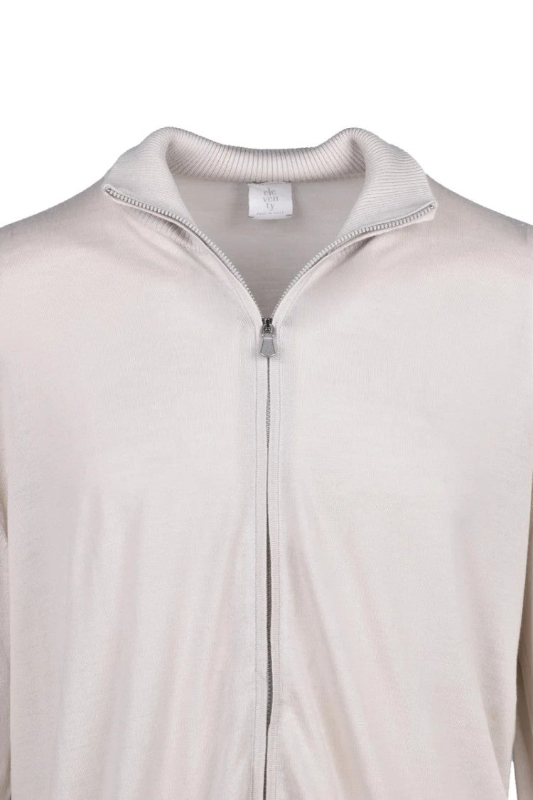 Eleventy Zip Cardigan Wool - Beige