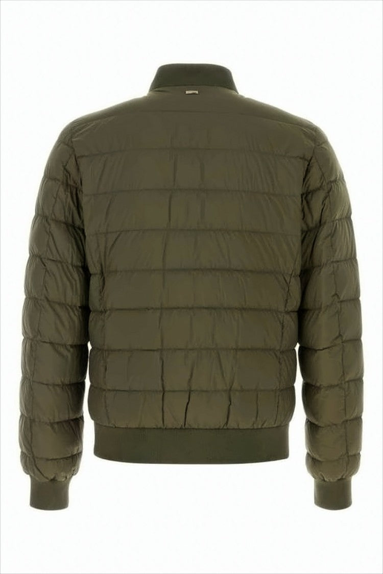 Herno Lightweight Quilted Bomber Jacket With Ribbed Details