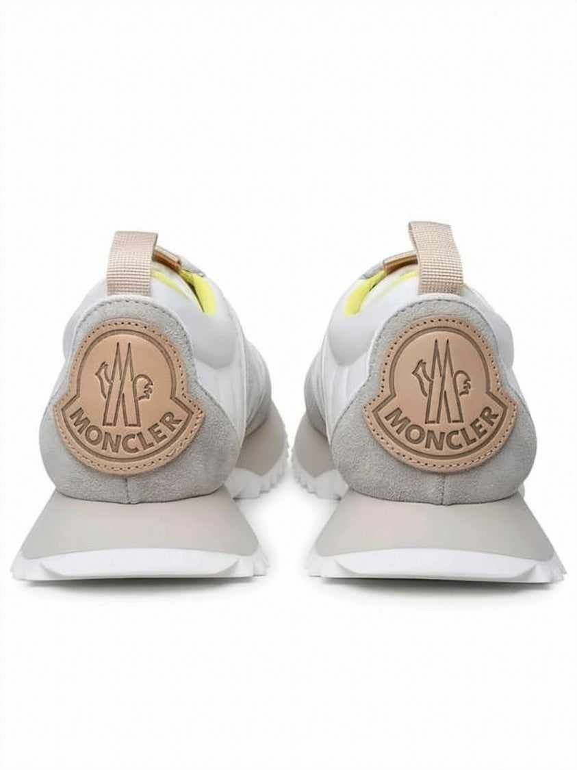 Moncler Streamlined Nylon And Suede Sneakers With Rubber Sole