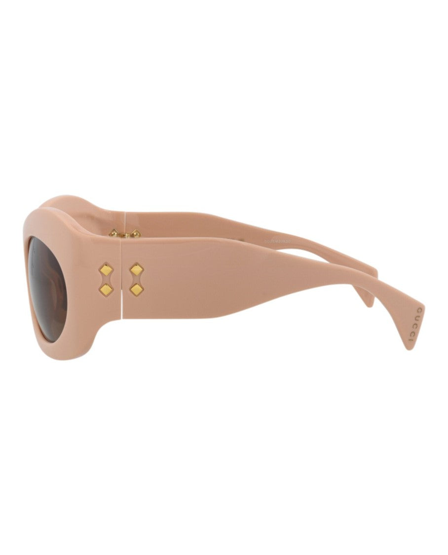 Gucci Shield-Frame Recycled Acetate Sunglasses