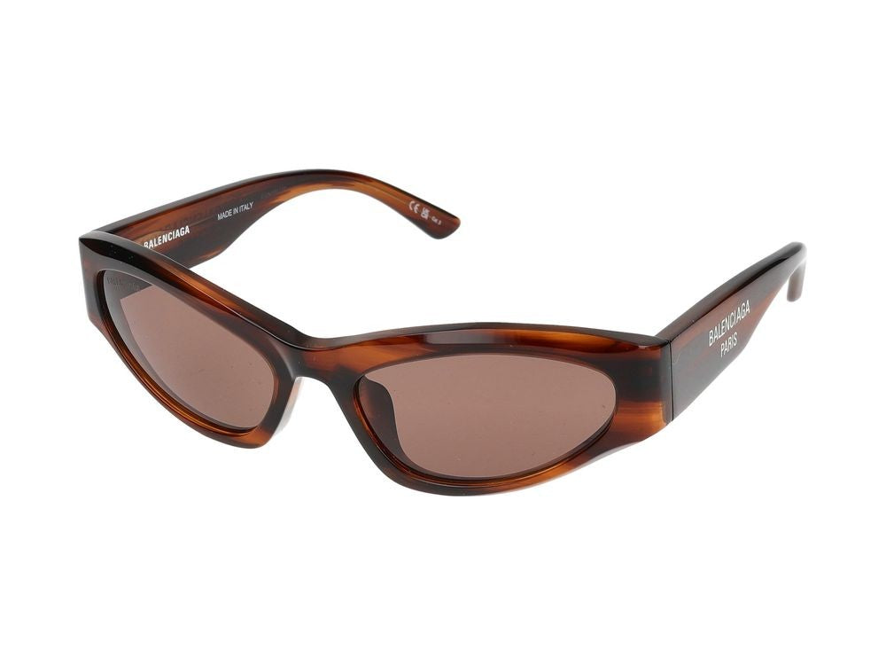 Balenciaga Havana Bb0387s Acetate Bold Cat-Eye Sunglasses