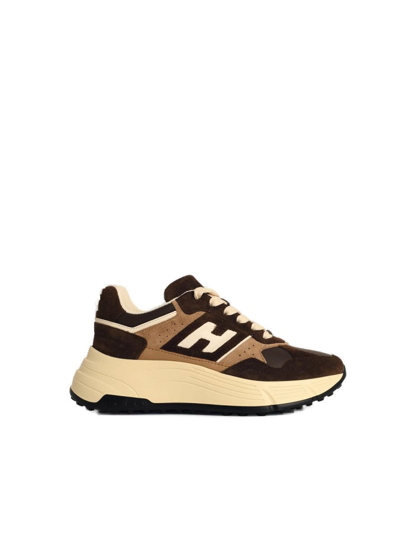 Hogan H669' Brown Leather Sneakers