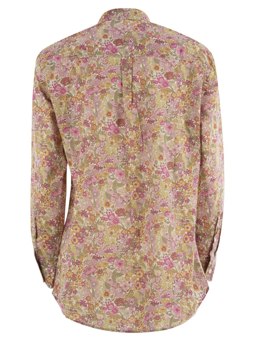 Mc2 Saint Barth Brigitte - Shirt With Flower Pattern