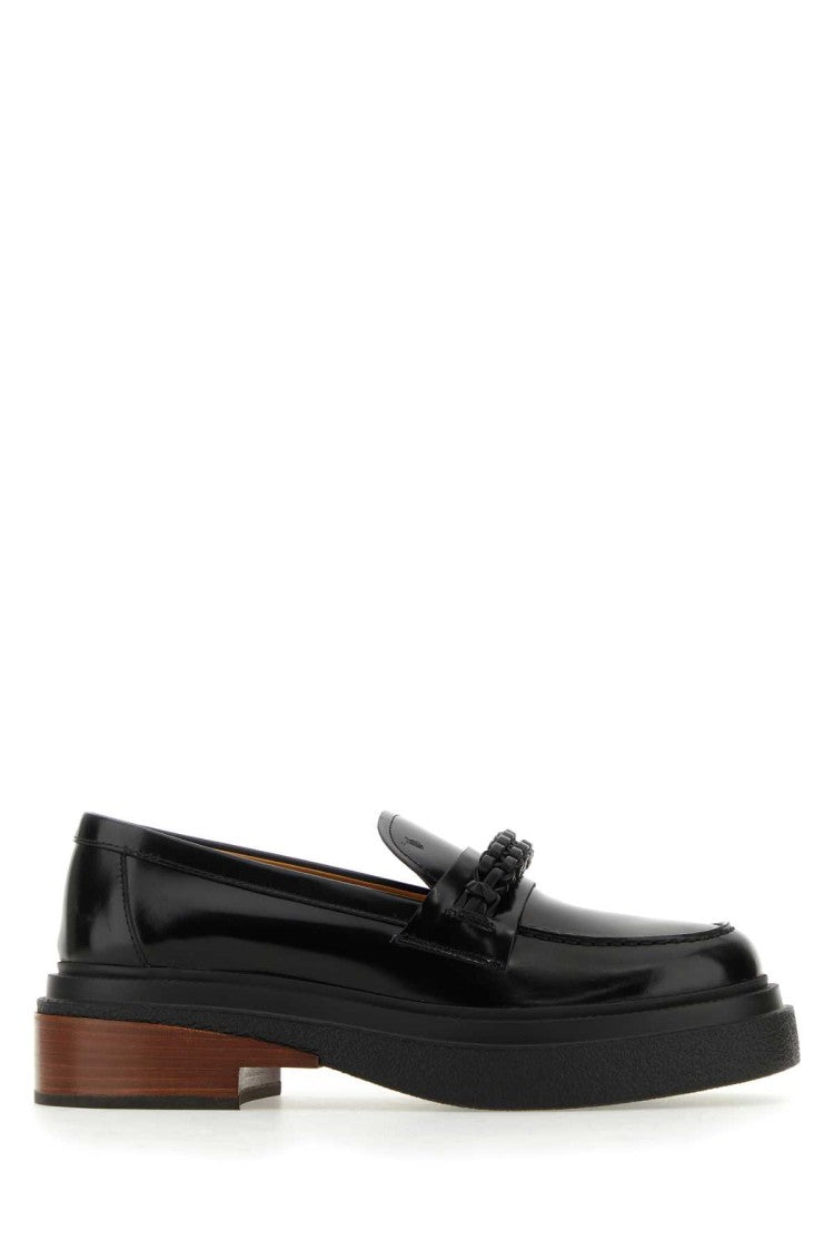Tod's Black Leather Loafers