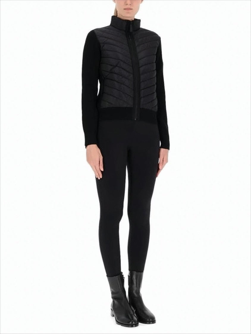 Canada Goose Quilted Black Down Jacket With Knit Back