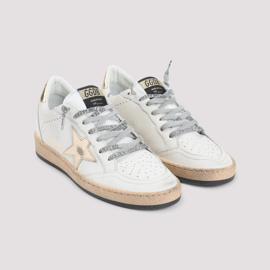 Golden Goose Milk White Cow Leather Ballstar Sneakers