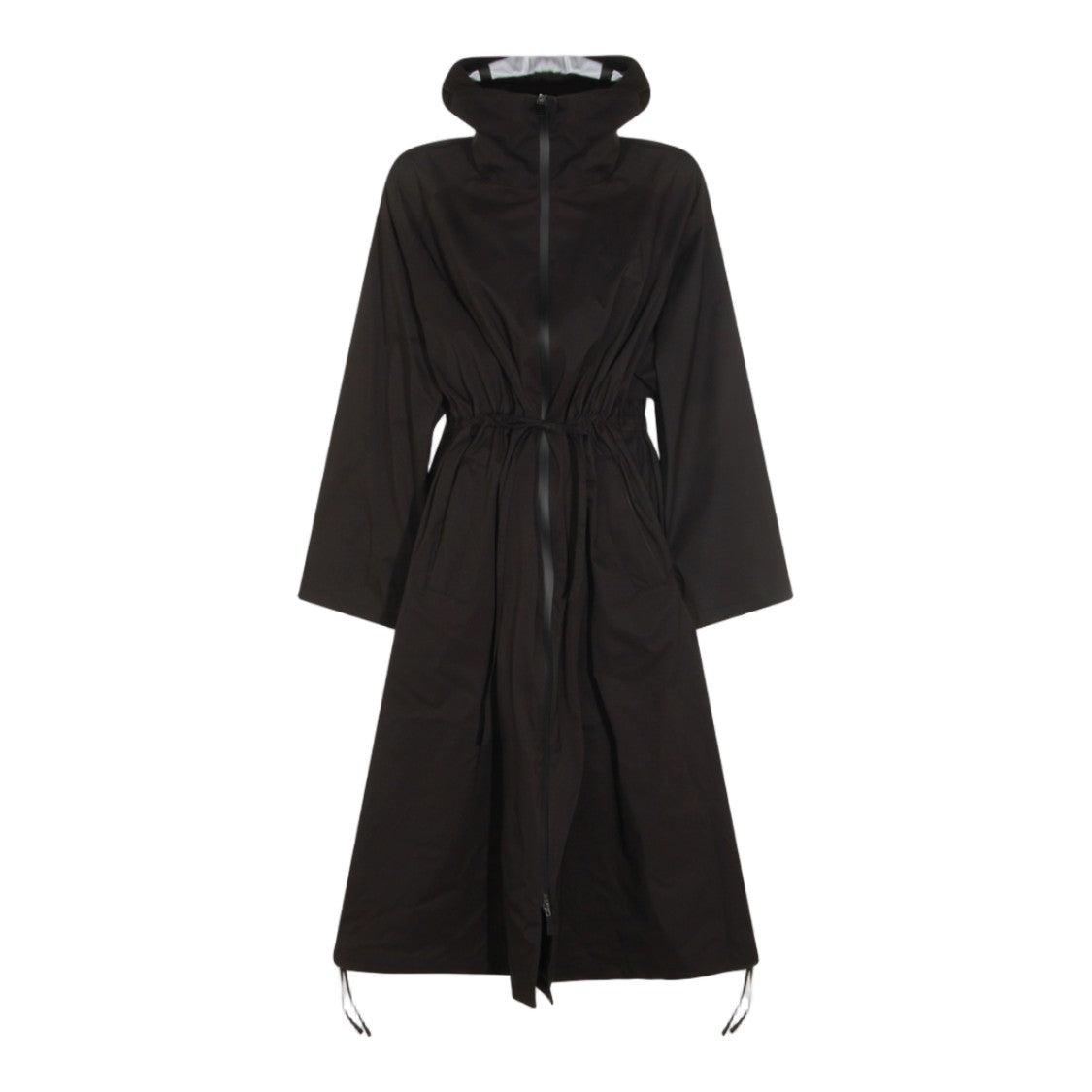 Herno Long High-Collar Jacket With Adjustable Waist