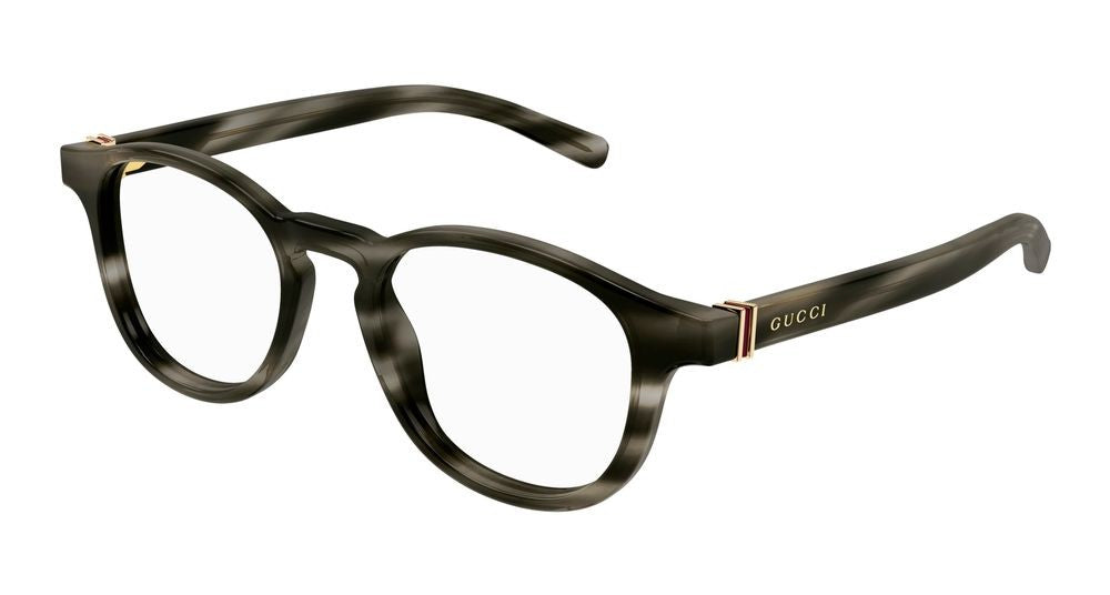Gucci Havana Round Acetate Eyeglasses