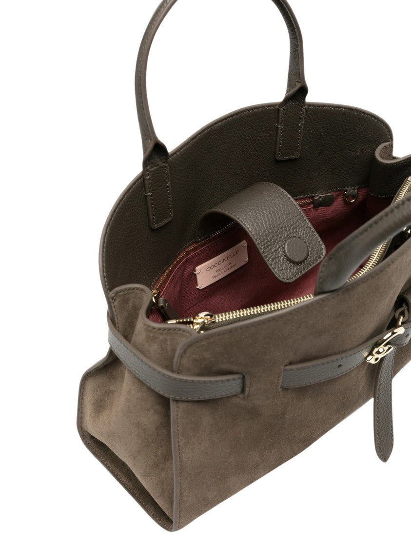 Coccinelle Sabine Suede Medium Suede Handbag