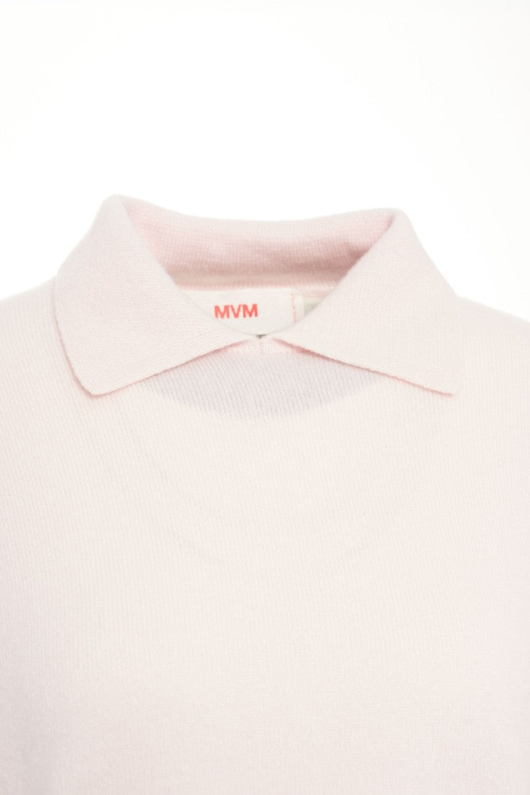 Mvm Knitted Sweater With Polo Neck