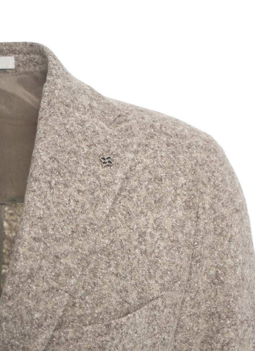 Tagliatore Beige Tailored Blazer With Notch Lapels