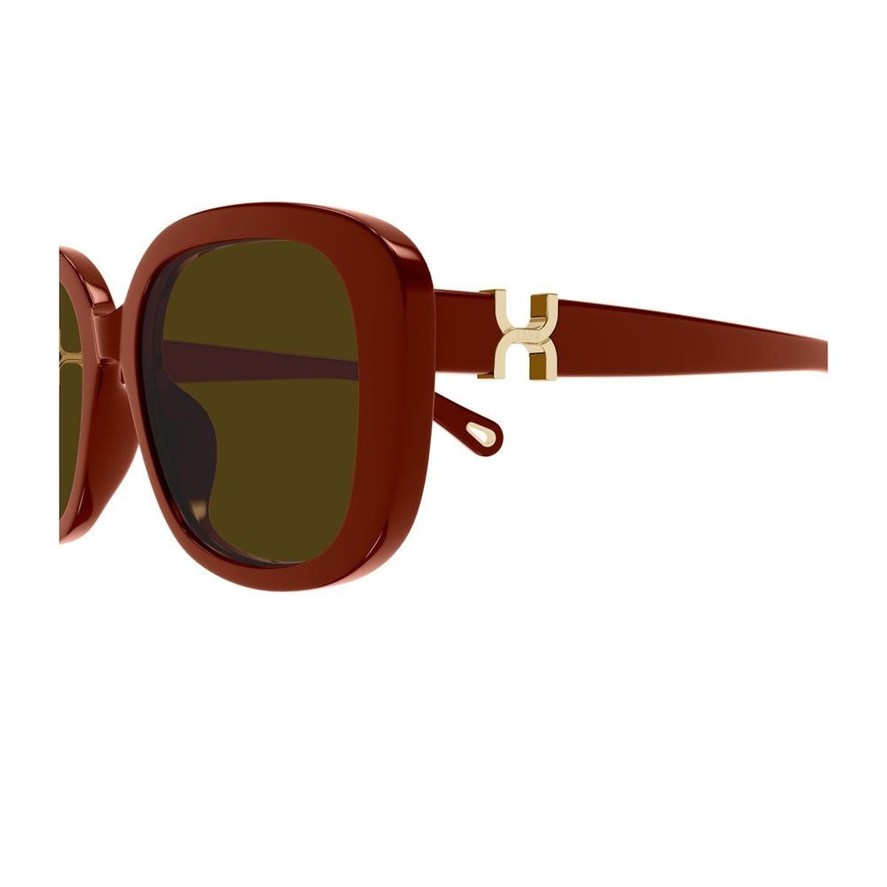 Chloé Ch0303sk Marcie-Linea Chloé Glossy Burgundy Rectangular Sunglasses