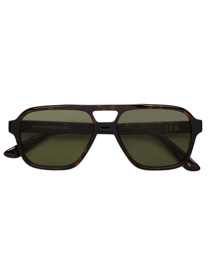 Retrosuperfuture Rectangular Acetate Sunglasses With Cut-Out Bridge