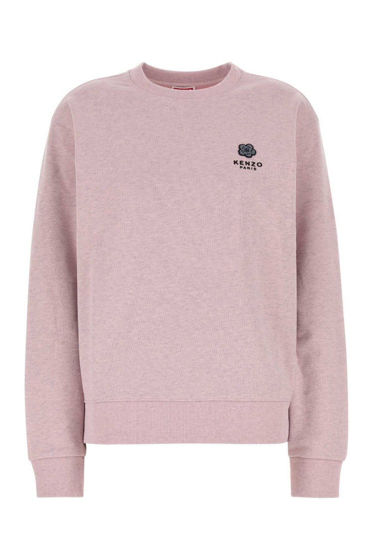 Kenzo Melange Pink Cotton Oversize Sweatshirt