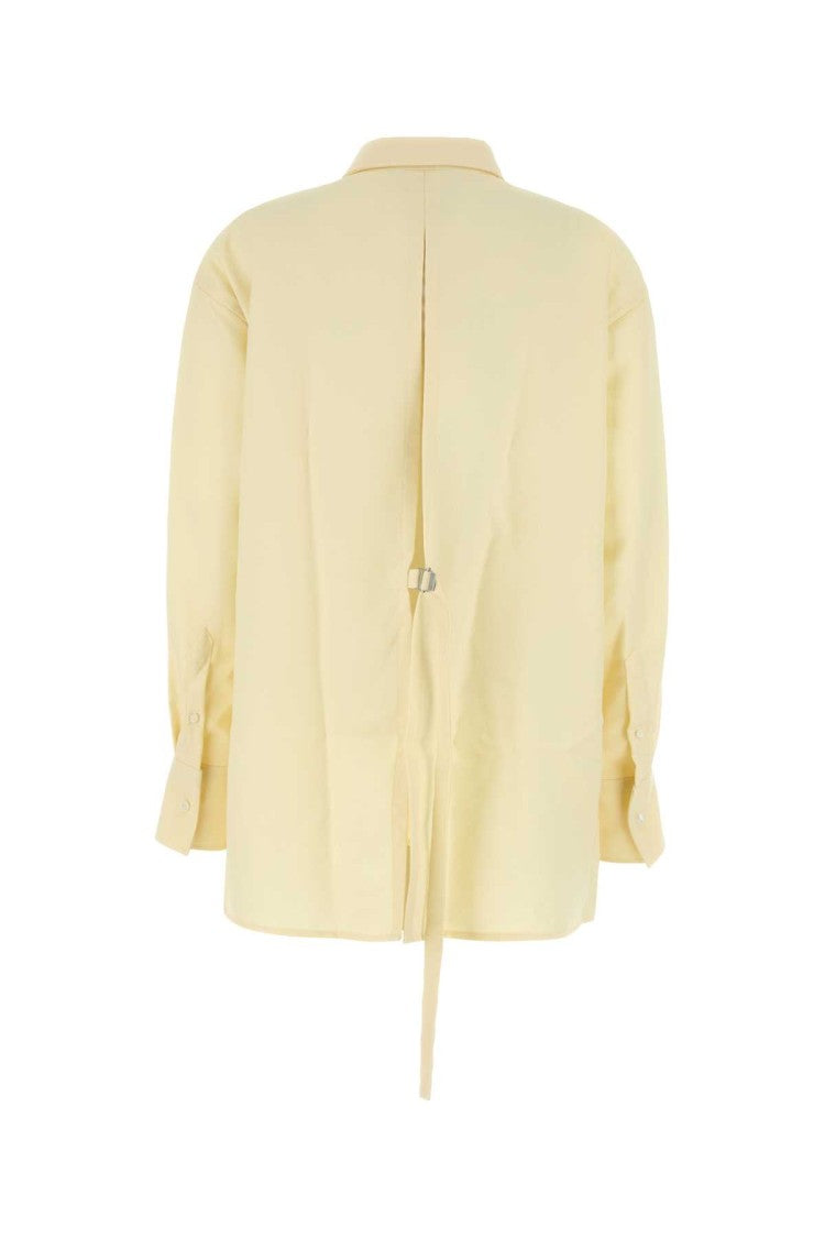 Ami Pastel Yellow Wool Oversize Shirt