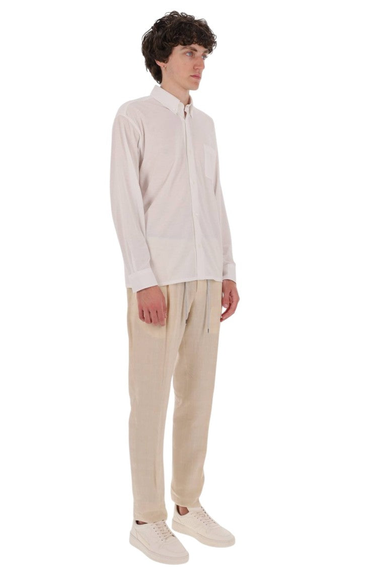 Herno Button-Down Cotton Crepe Shirt