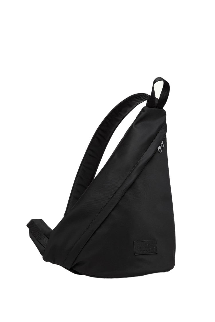 Mm6 By Maison Margiela Sleek Triangular Technical Nylon Sling Bag With Versatile Wear