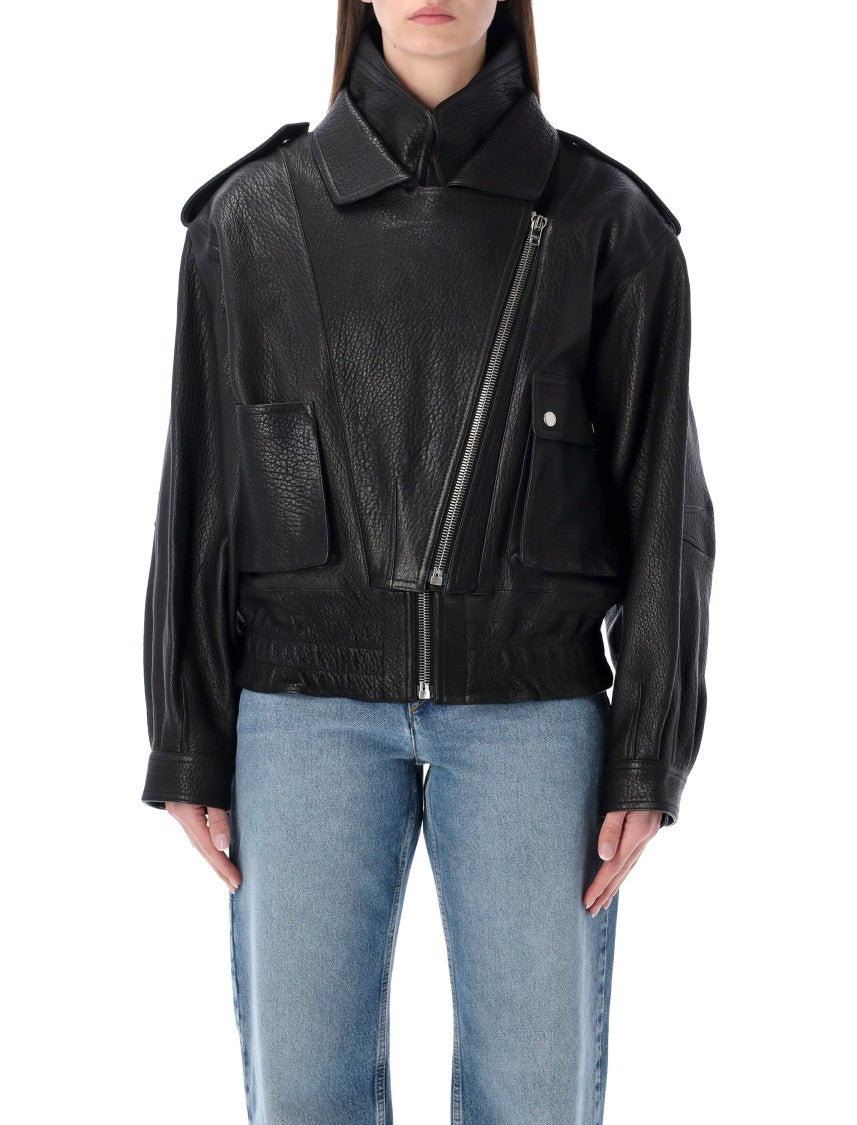 Isabel Marant Aneli Lambskin Leather Jacket