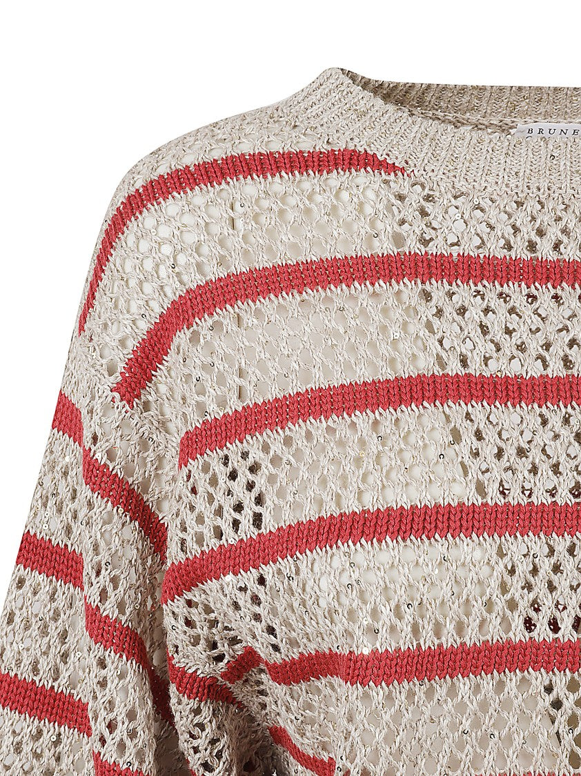 Brunello Cucinelli Round Neckline Cropped Sweater