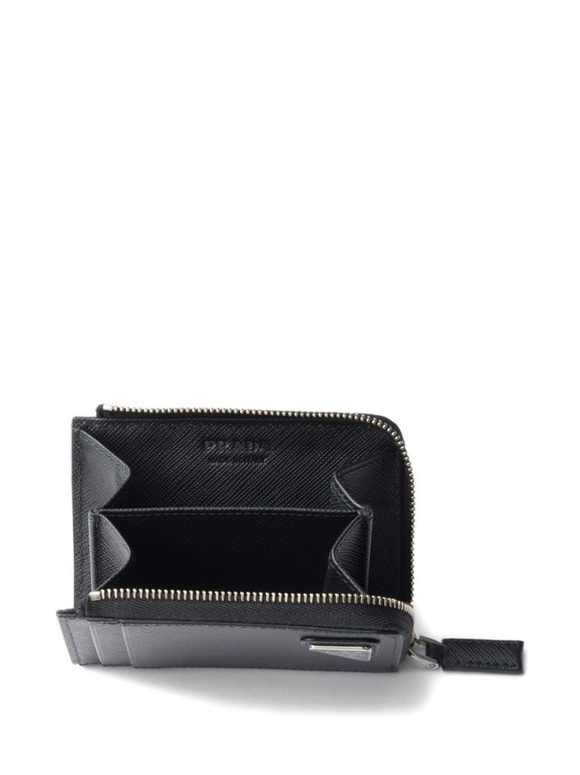 Prada Textured Leather Zip-Around Wallet