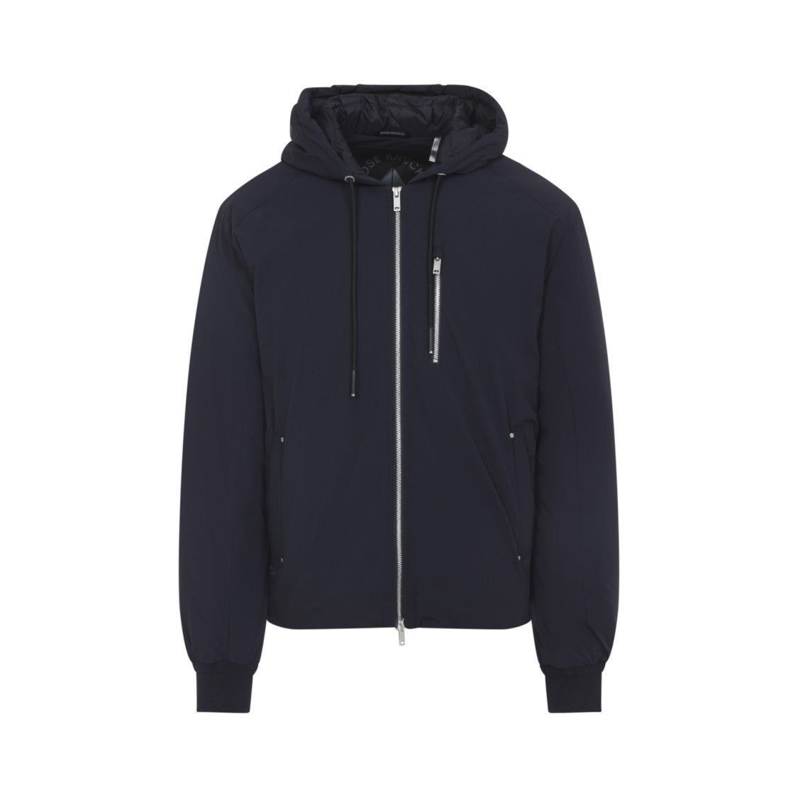 Moose Knuckles Feather Down Insulated Jacket With Adjustable Hood And Zippered Pockets