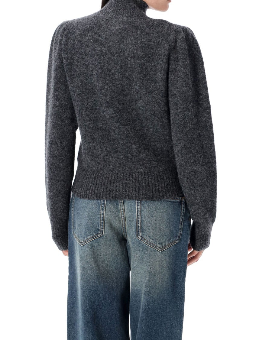 Isabel Marant Étoile Purdie High Neck Puffed Sleeve Sweater