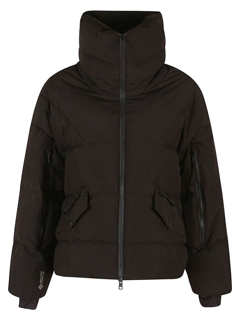 Woolrich Oversized Black Gtx Jacket With High Collar