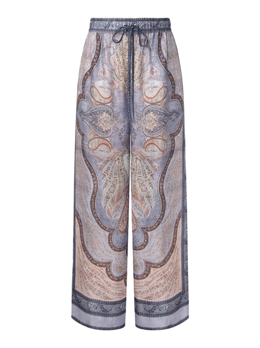Zimmermann Multicolor Paisley Silk Wide-Leg Pants