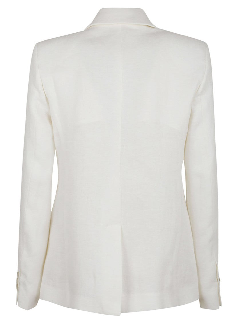 Parosh Tailored Linen Jacket With Vent