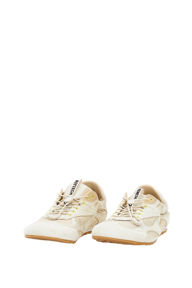 Bottega Veneta Soft Suede And Nylon Sneakers With Drawstring Fastening