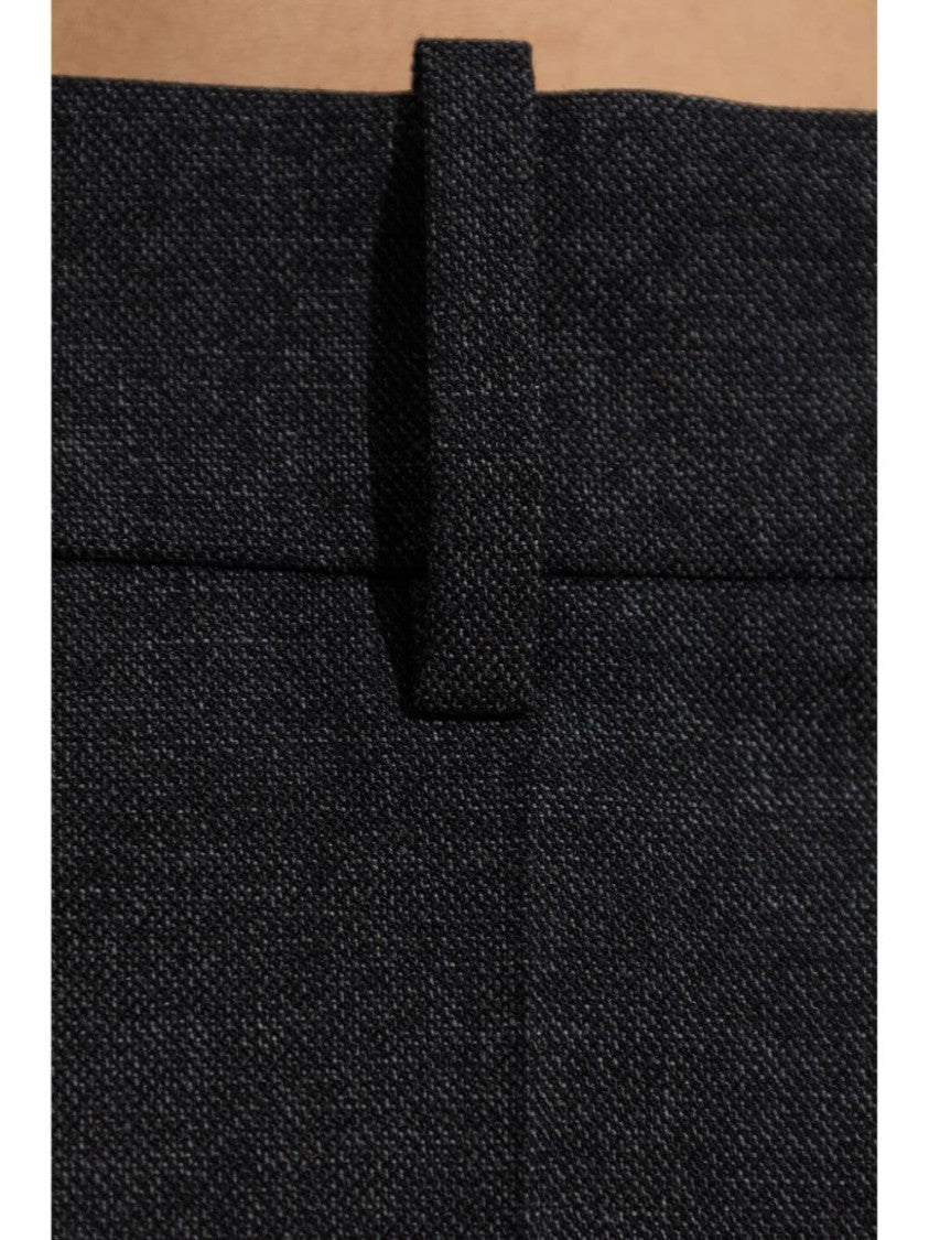 Givenchy Grey Virgin Wool Wide-Leg Trousers