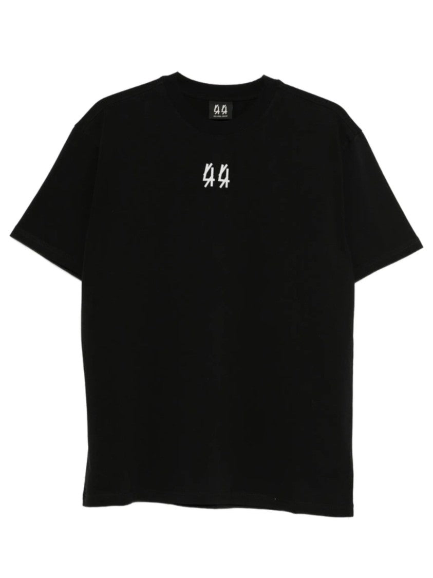 44 Label Group Black Graphic Print Cotton T-Shirt