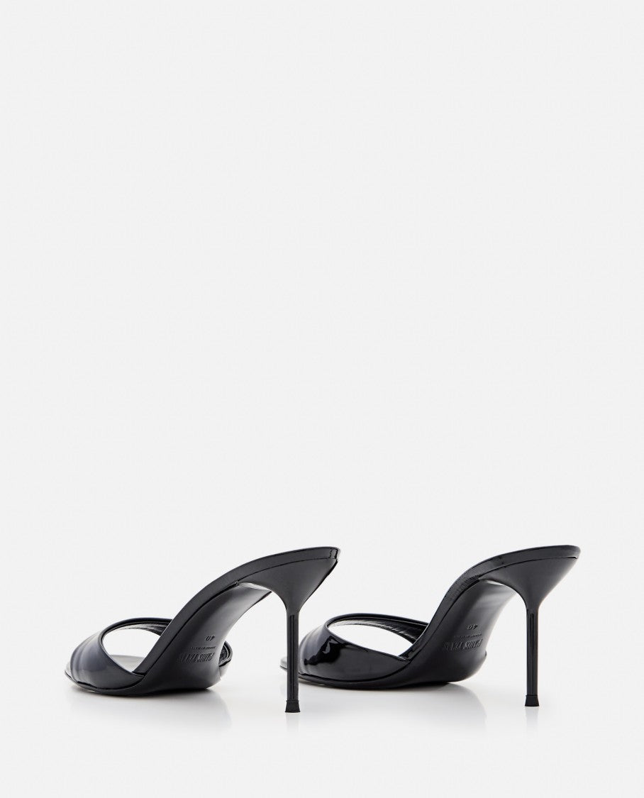 Paris Texas Lidia Black Leather Heeled Mules