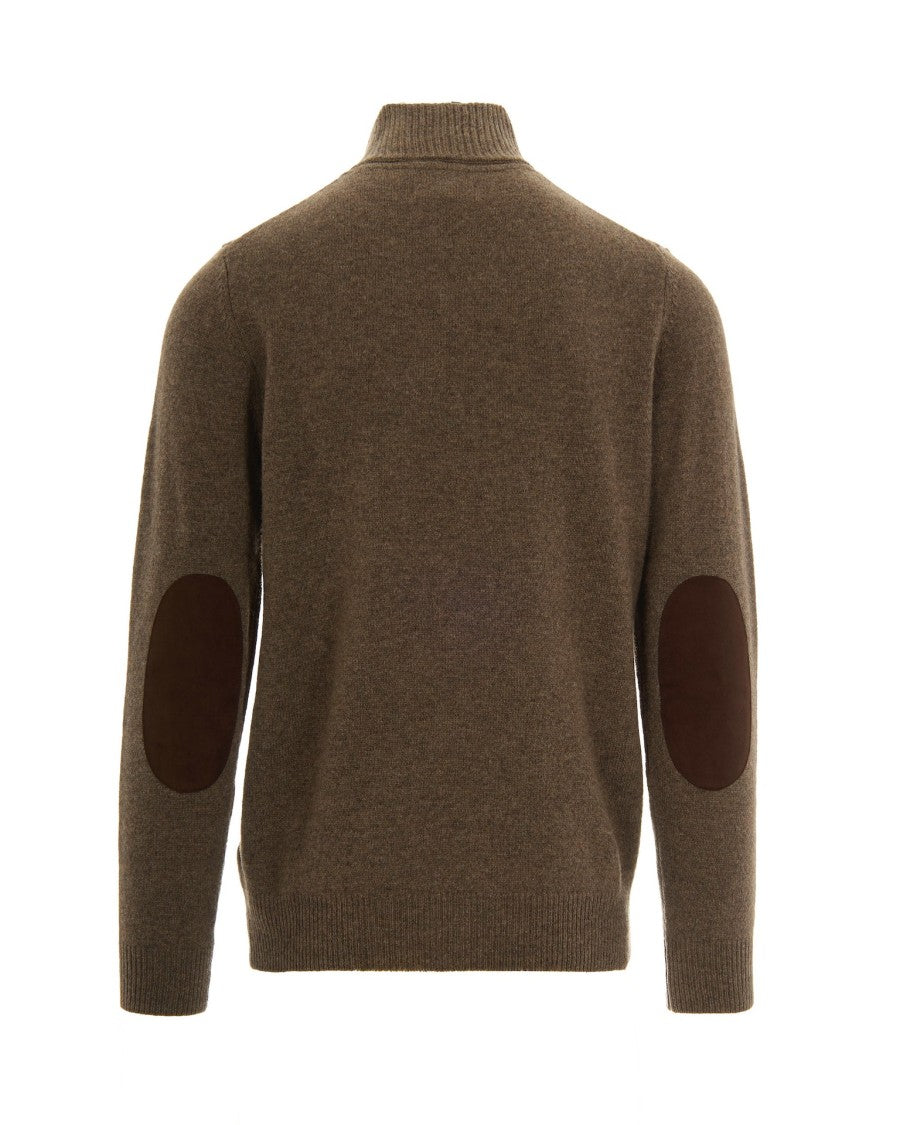 Barbour Brown Essential Patch Sweater