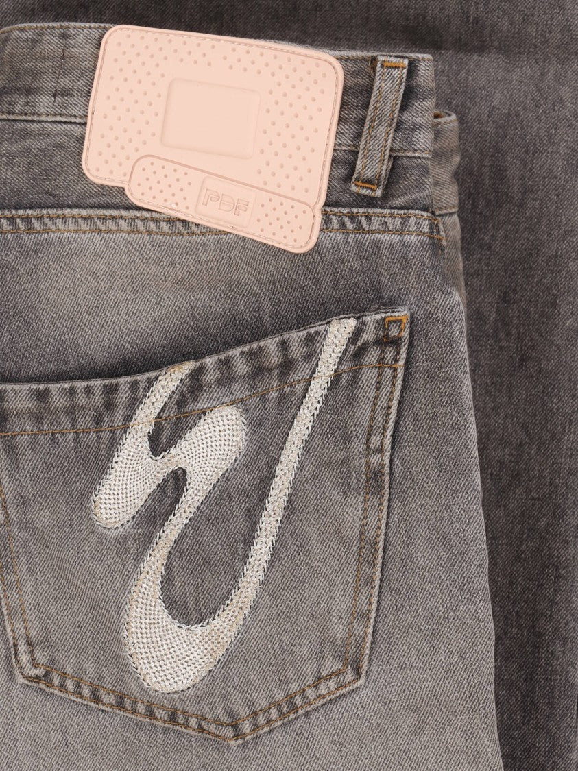 Pdf Gray Rich Kid Wide-Leg Jeans