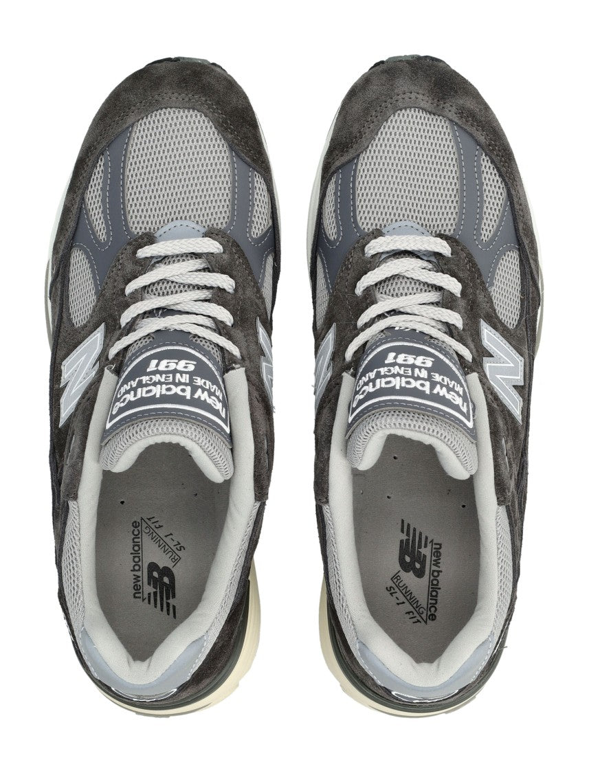 New Balance 991 V2 Suede Mesh Sneakers