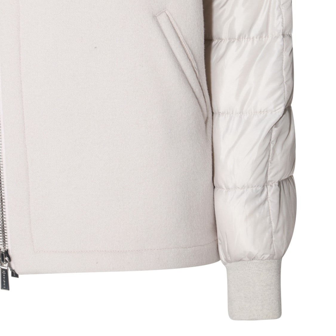 Moorer Layered Cape Coat With Quilted Sleeves And Fur-Trimmed Hood
