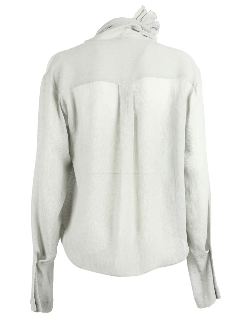 Alberta Ferretti Wrap-Style Blouse With Ruffle Detail