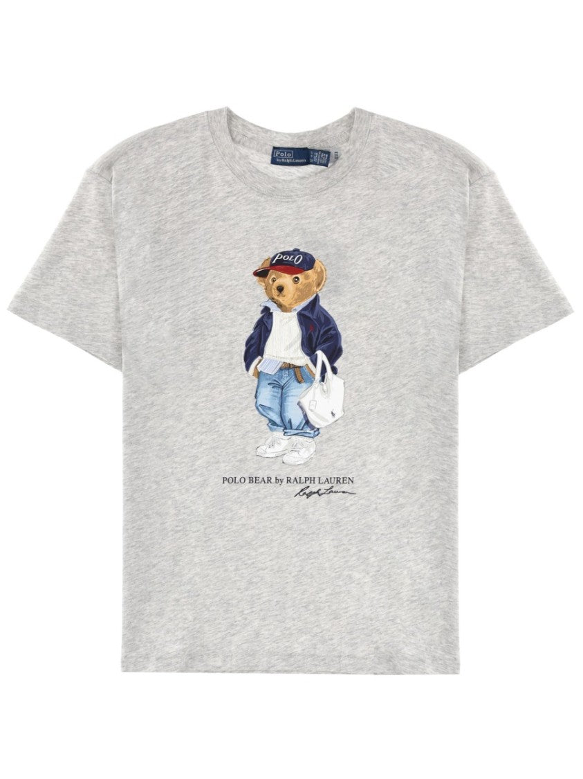 Polo Ralph Lauren Grey Polo Bear Cotton T-Shirt