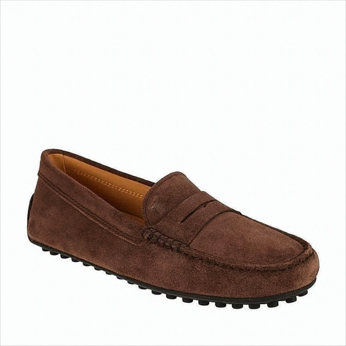 Tod's Suede Penny Strap Loafers With Rounded Toe By Tod's
