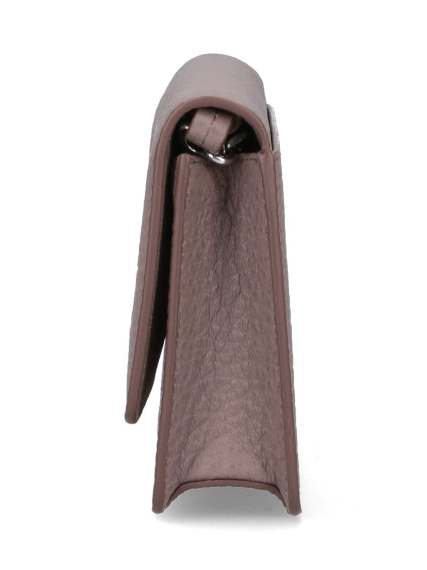 Maison Margiela Four Stitches Wallet With Chain – Mauve Grey