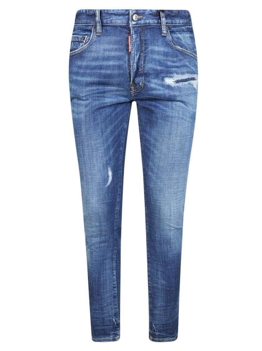 Dsquared2 Blue Skater Distressed Rips Jeans