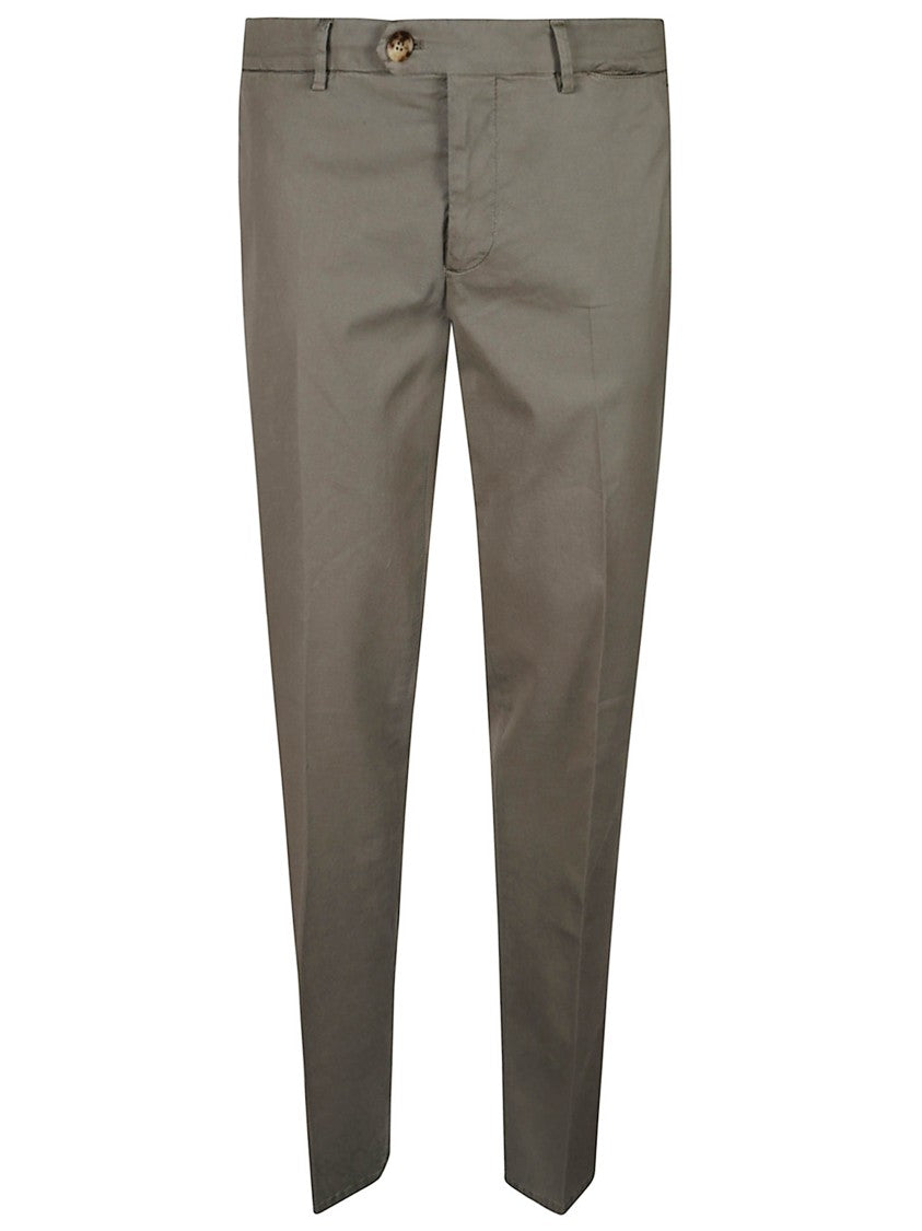 Brunello Cucinelli Tailored Grey Straight-Leg Trousers With Refined Details