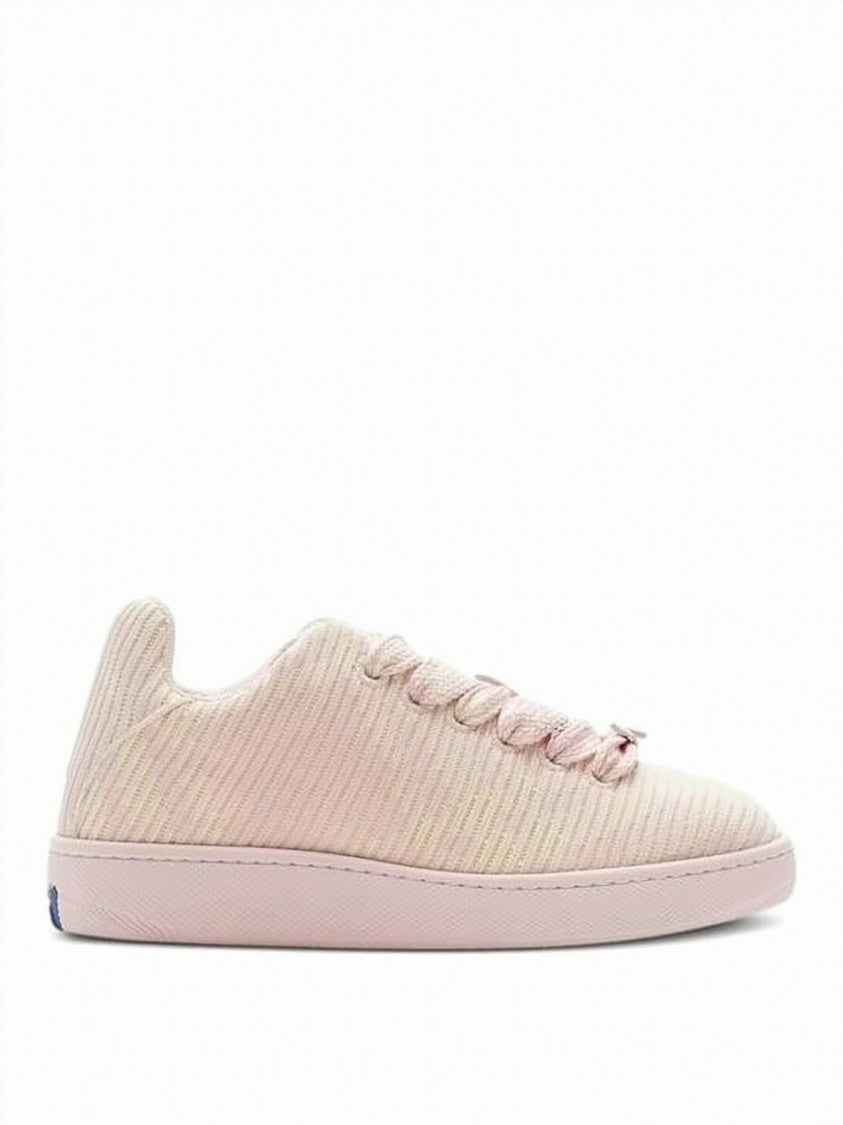 Burberry Low-Top Ribbed Texture Sneakers With Contrasting Detail